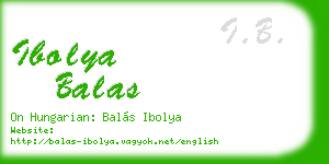 ibolya balas business card